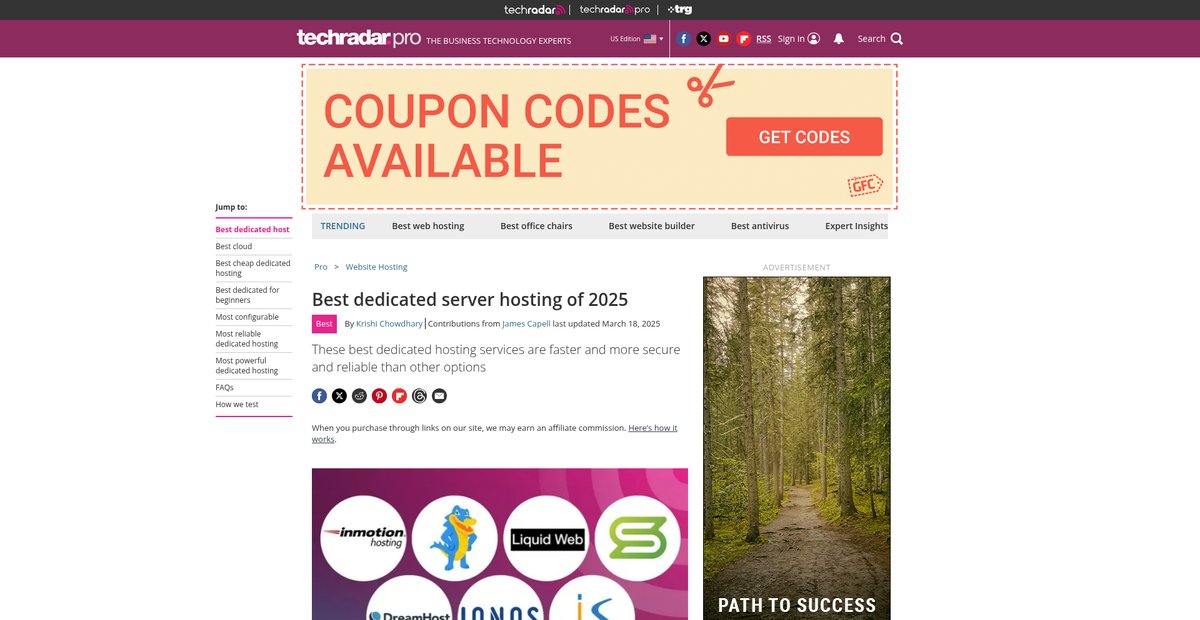 Best dedicated server hosting of 2025 Screenshot