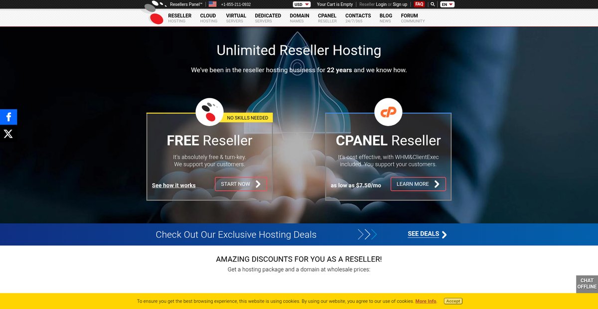 22 Years of Experience in Reseller Hosting | ResellersPanel Screenshot