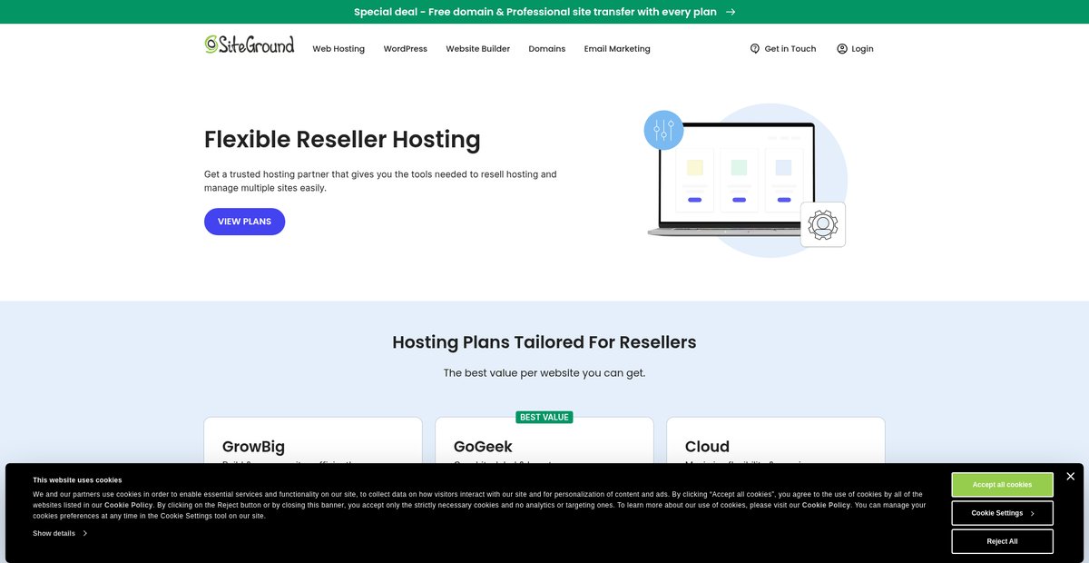 Reseller Hosting - an Affordable and Flexible Program Screenshot