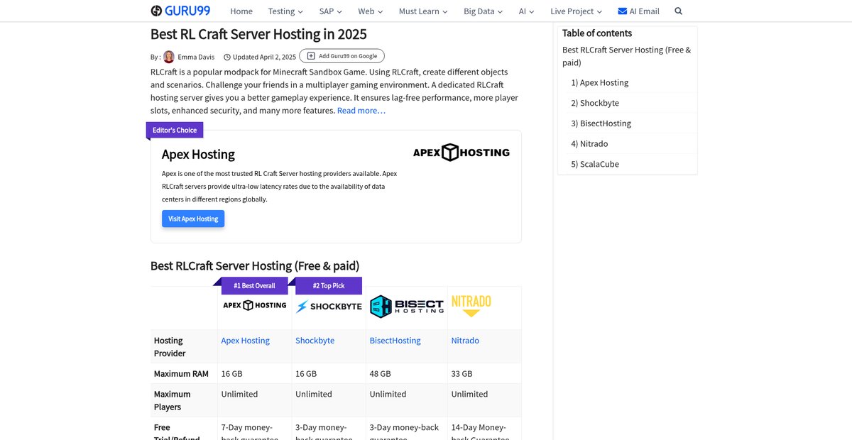 Best RL Craft Server Hosting in 2025 Screenshot