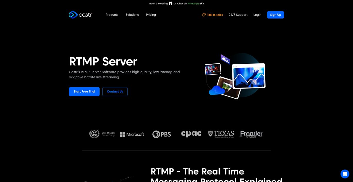 RTMP Live Video Streaming Server Software Screenshot