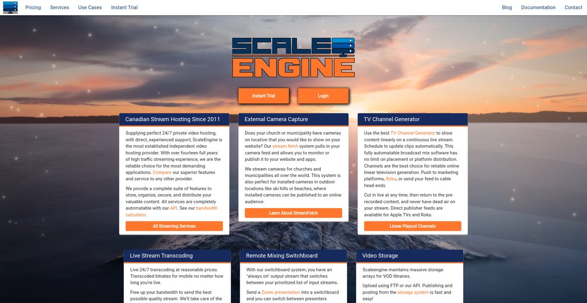 ScaleEngine is the Technical Video Streaming CDN Delivering Perfect Streams to the World Screenshot