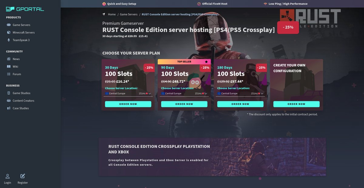 RUST Console Edition server hosting [PS4/PS5 Crossplay] Screenshot