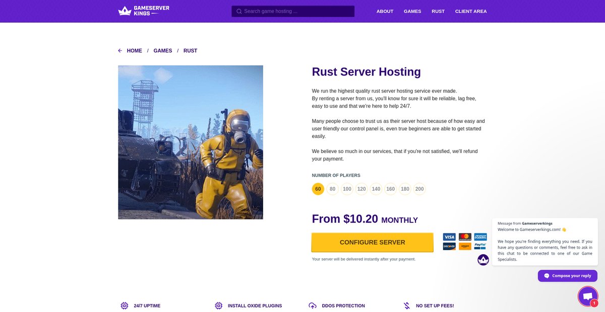 Buy Rust Server Hosting | Rent Rust ... Screenshot