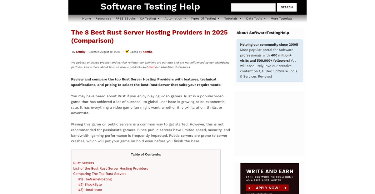 The 8 Best Rust Server Hosting Providers in 2025 (Comparison) Screenshot