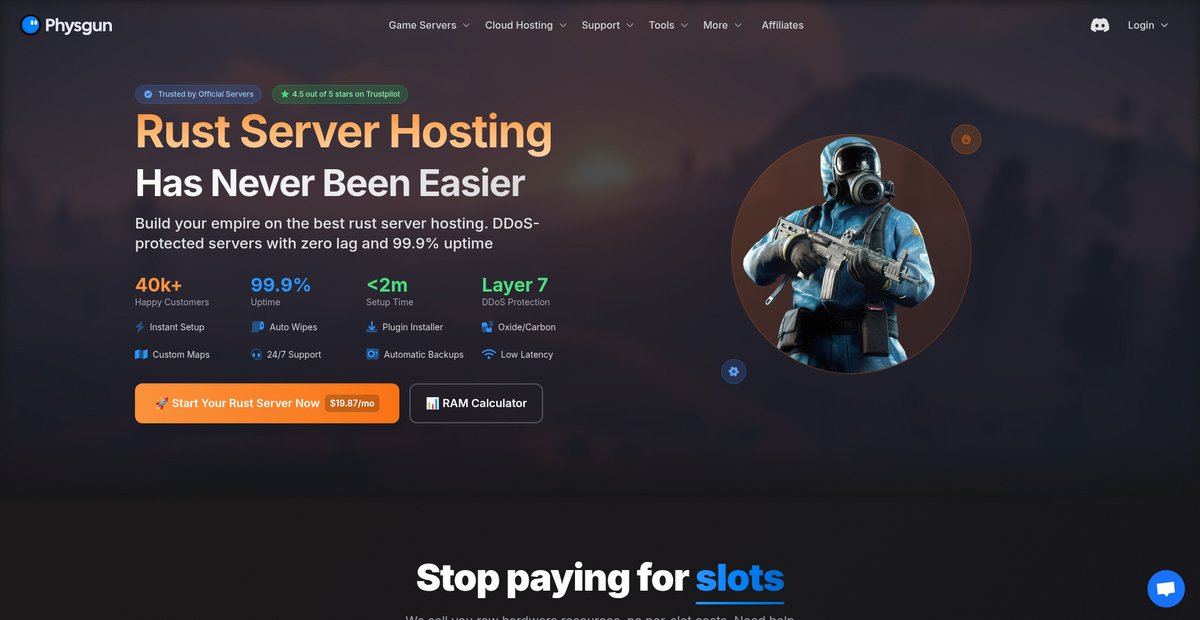 Rust Server Hosting - Physgun Screenshot