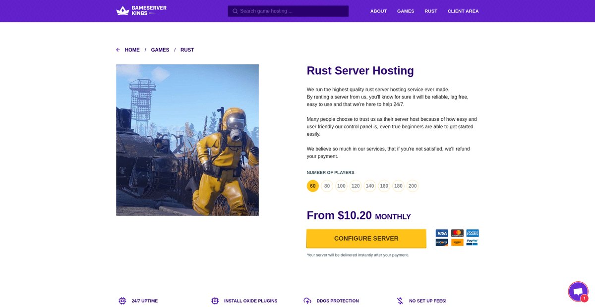 Buy Rust Server Hosting | Rent Rust ... Screenshot