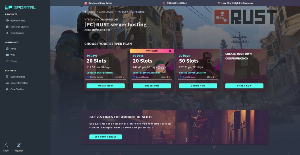 [PC] RUST server hosting ➜ Rent your g-portal.com ... Screenshot