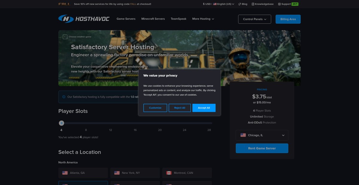 Satisfactory Server Hosting Screenshot