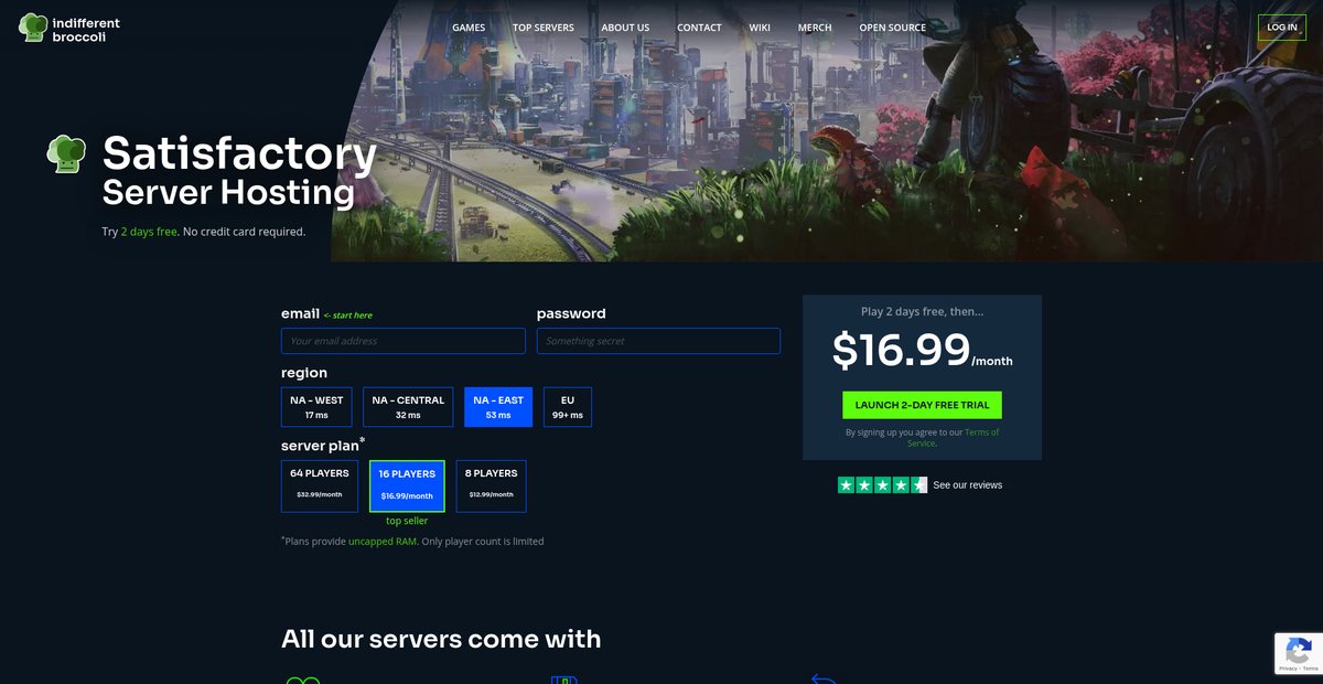 Satisfactory Server Hosting Screenshot