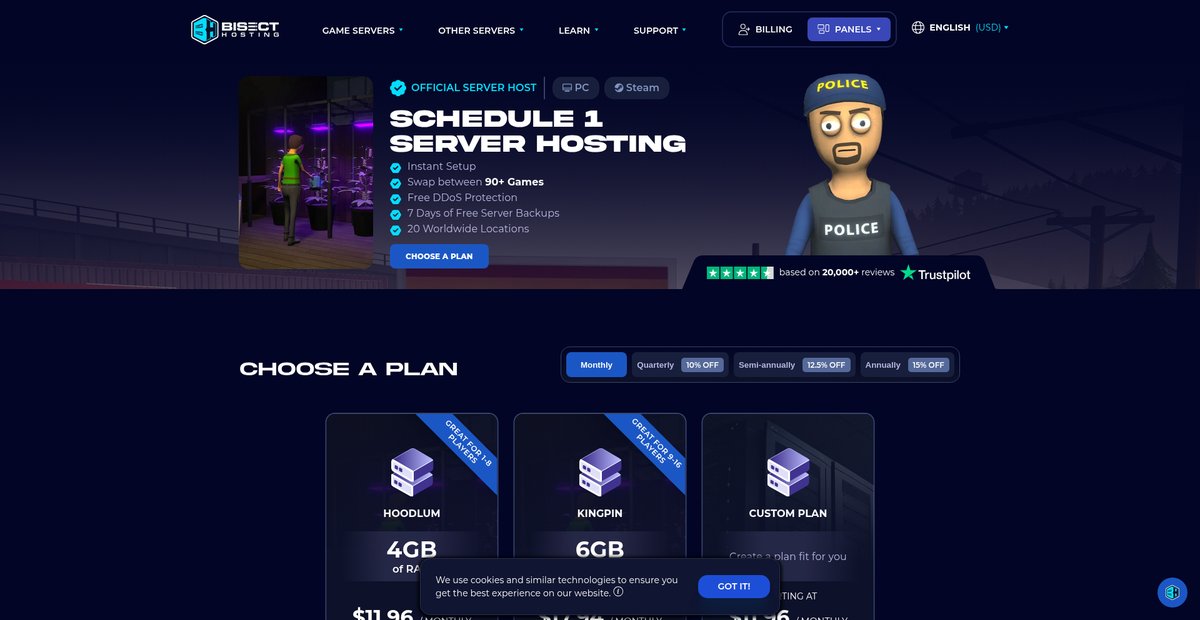 Schedule 1 Server Hosting Screenshot