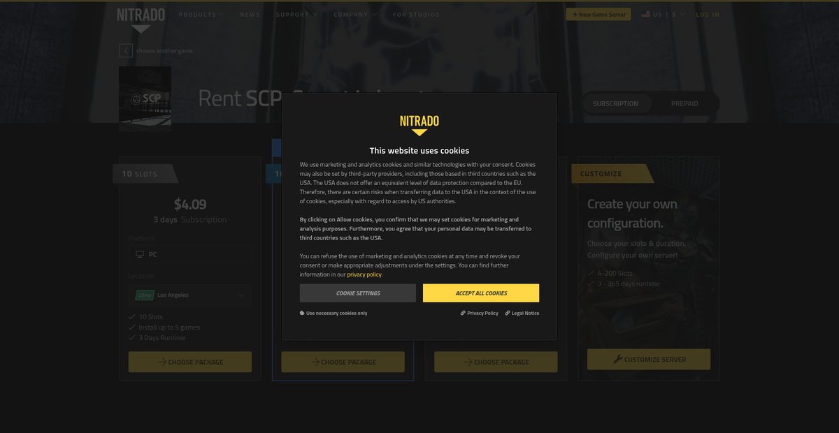 Secret Laboratory - SCP Server Hosting Screenshot