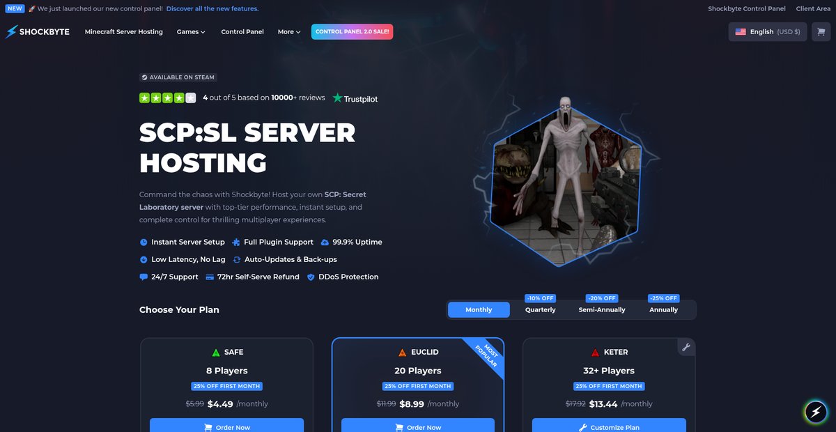SCP:SL Server Hosting Screenshot