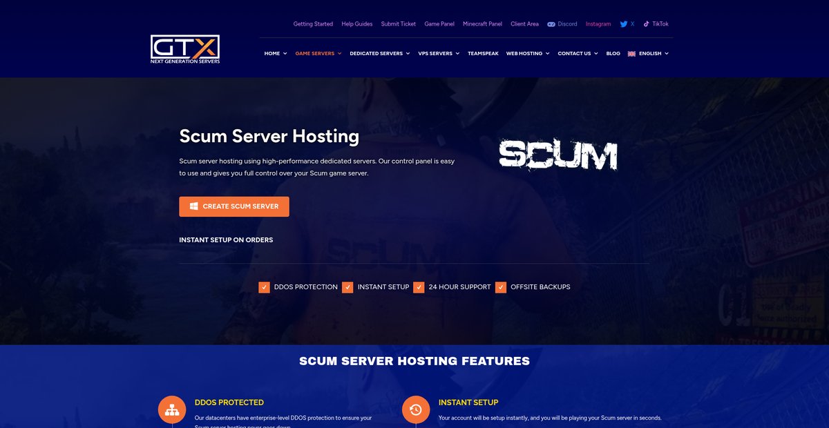 Scum Server Hosting Screenshot