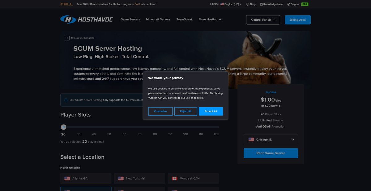 SCUM Server Hosting Screenshot