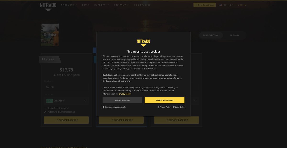 SCUM Server Hosting - Update 0.9 Support Screenshot