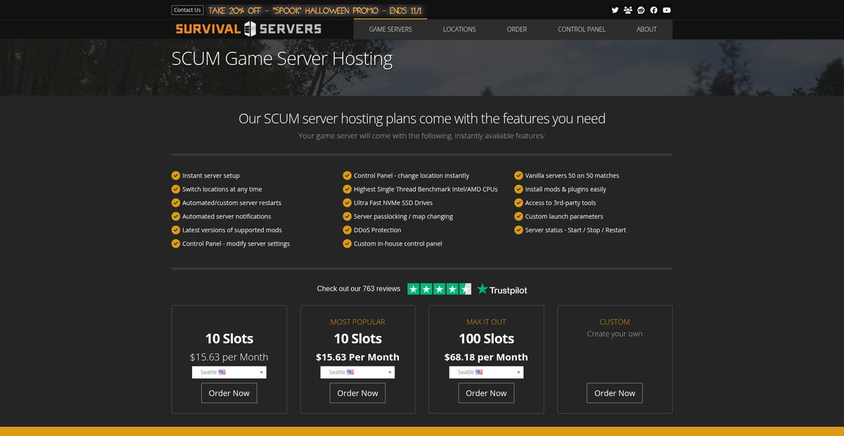 SCUM Game Server Hosting Screenshot