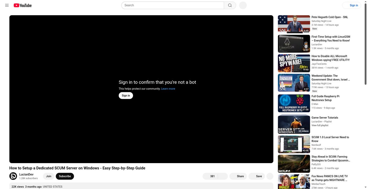 How to Setup a Dedicated SCUM Server on Windows Screenshot