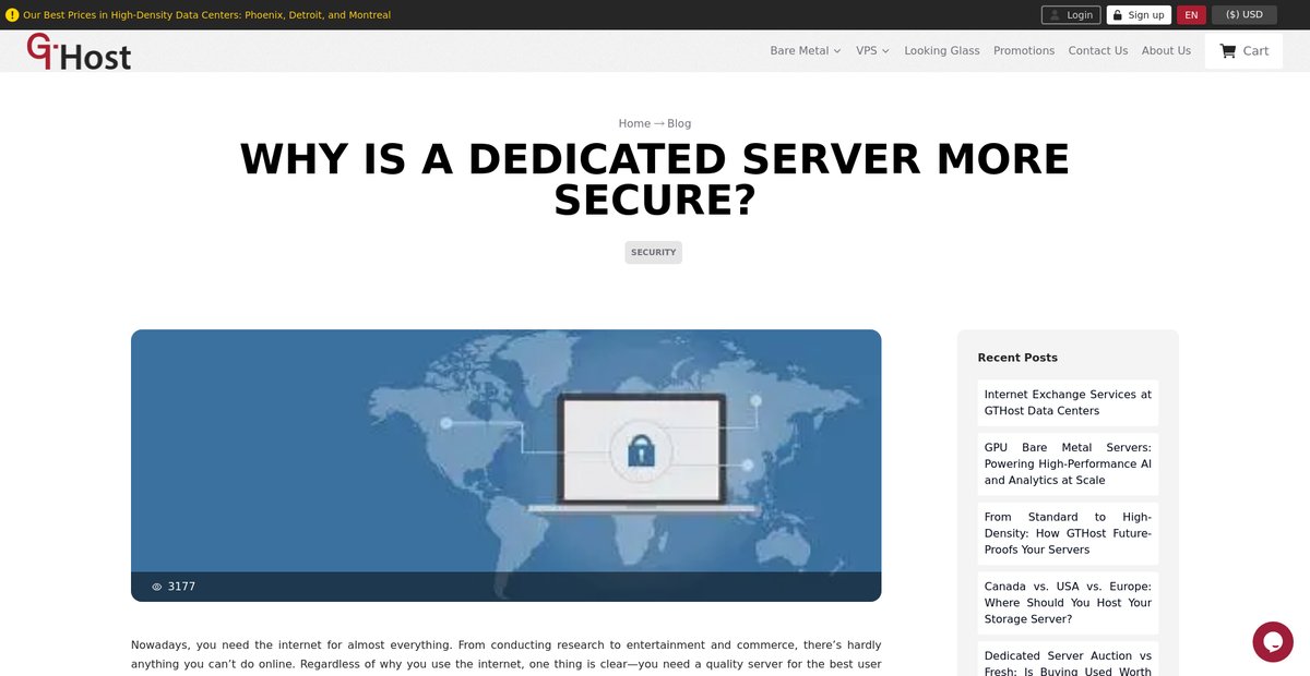 Why is a Dedicated Server More Secure? Screenshot