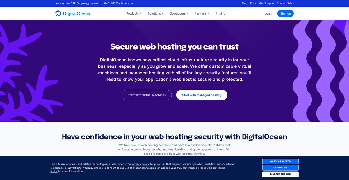 Secure Web Hosting - Get Started in Minutes Screenshot