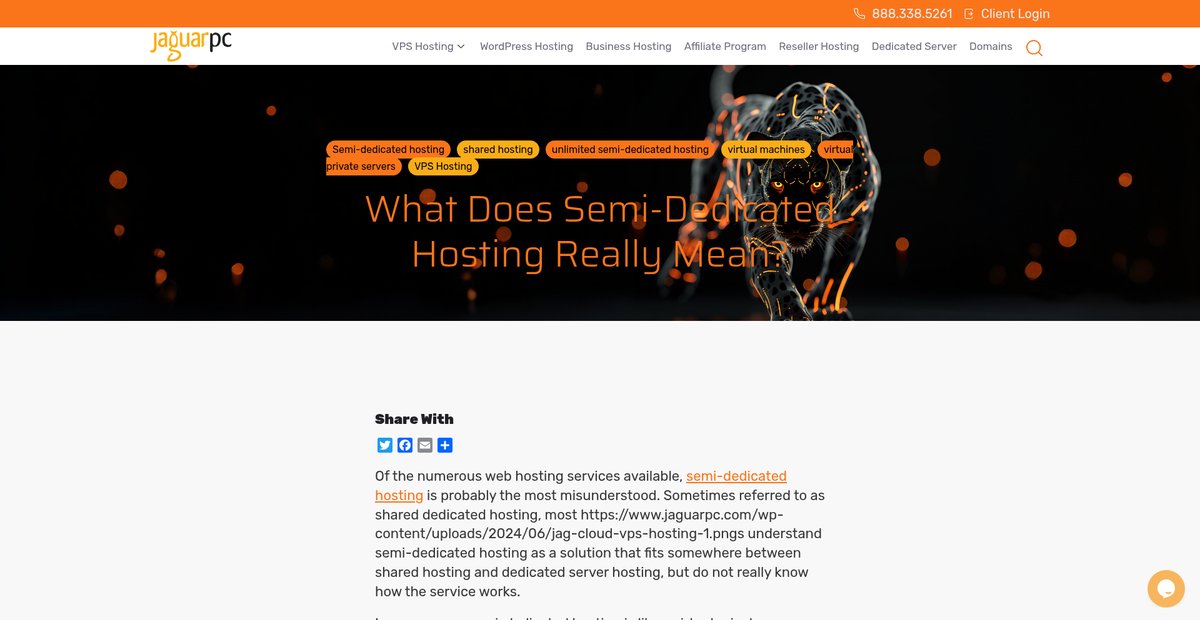What Does Semi-Dedicated Hosting Really Mean Screenshot