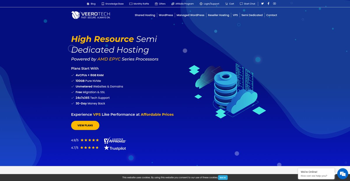 Semi Dedicated Hosting | Perfect VPS Alternative Screenshot