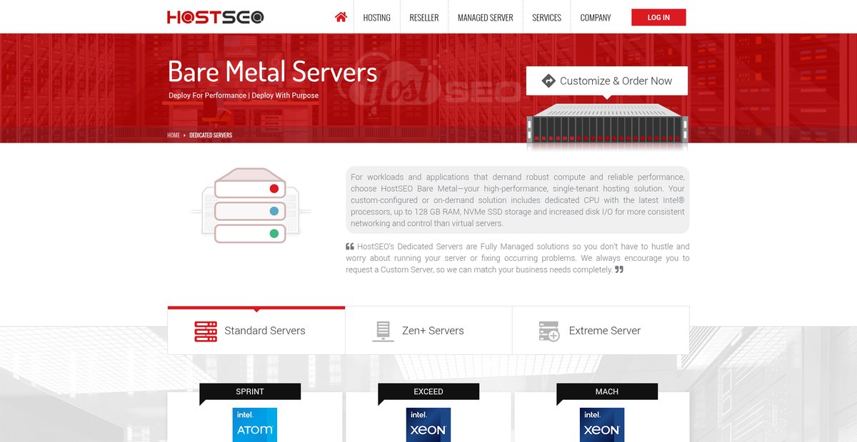 Dedicated Servers - Cheap Baremetal Servers Screenshot