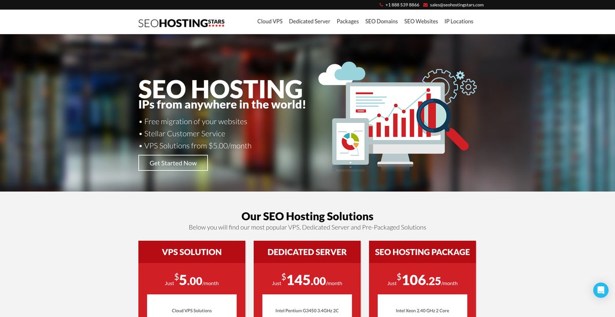 Seo Hosting Made Easy And Affordable by Seo Hosting Stars Screenshot