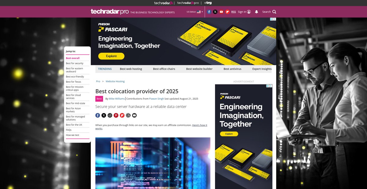 Best colocation provider of 2025 Screenshot