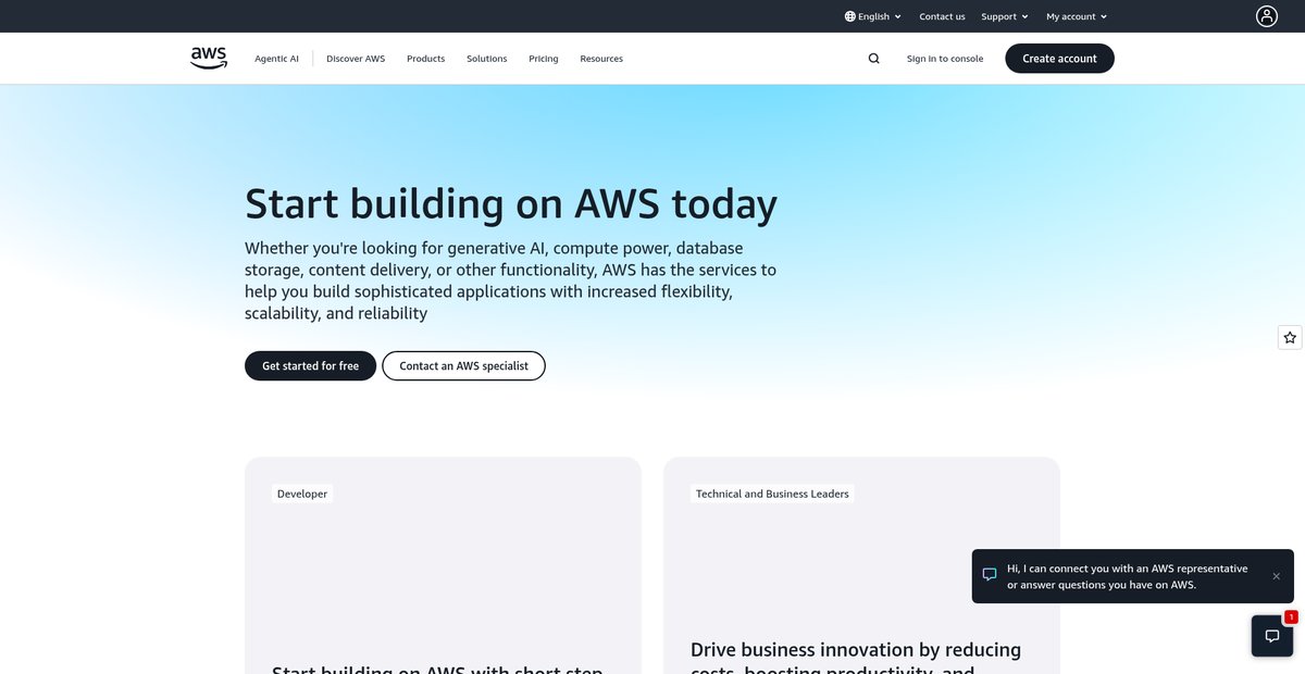 Cloud Computing Services - Amazon Web Services (AWS) Screenshot