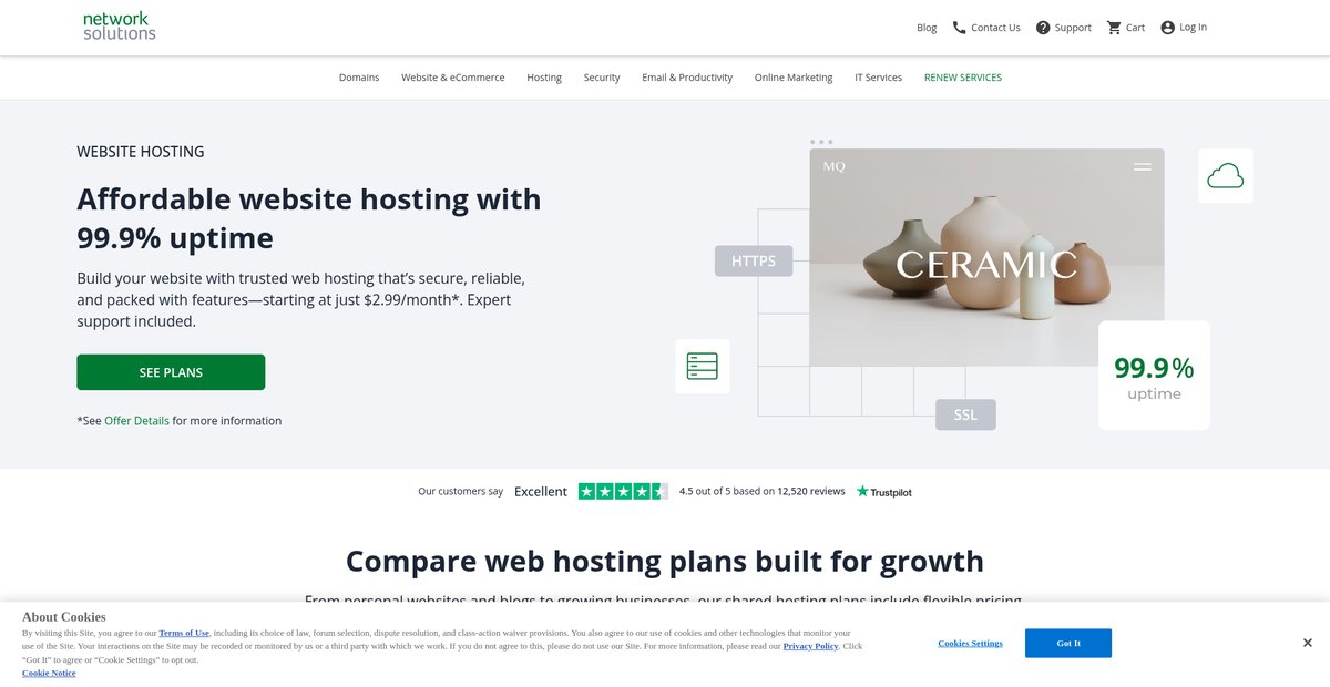 Secure & Reliable Web Hosting Screenshot