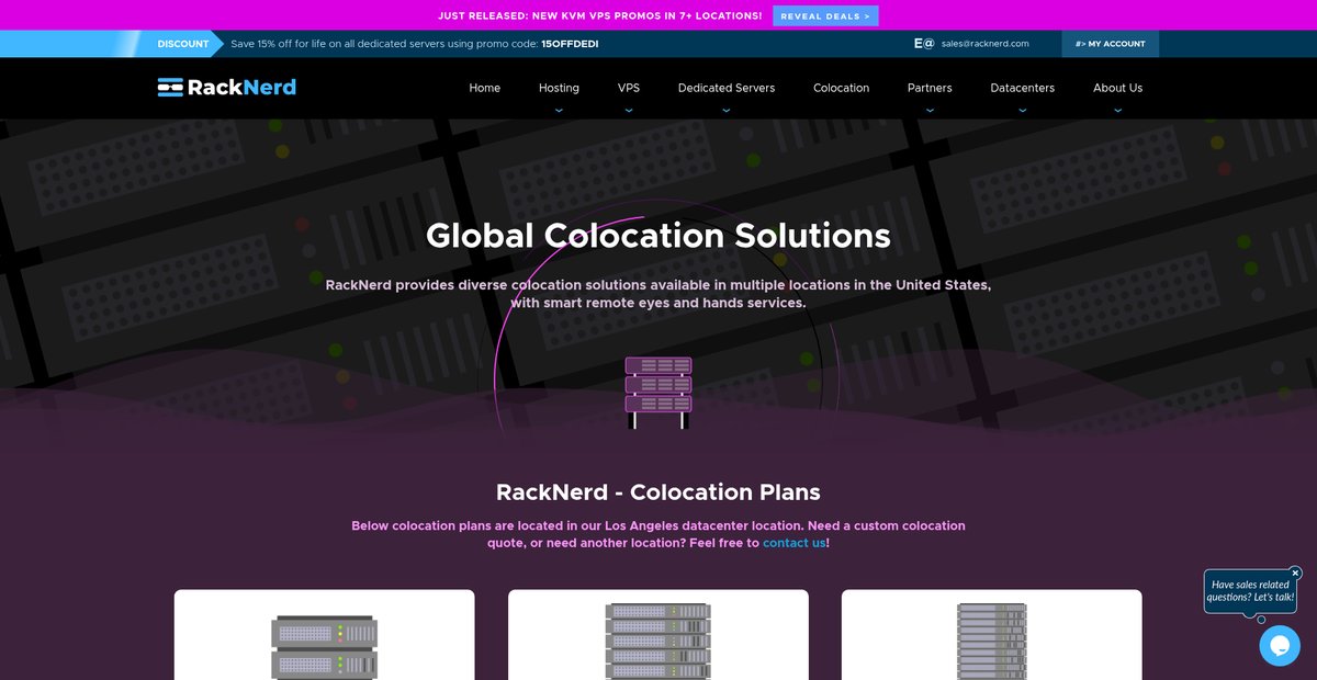Datacenter Colocation - RackNerd - Introducing Infrastructure Stability Screenshot