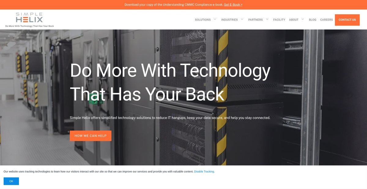 Simple Helix | Managed IT Services and Data Center Solutions Screenshot