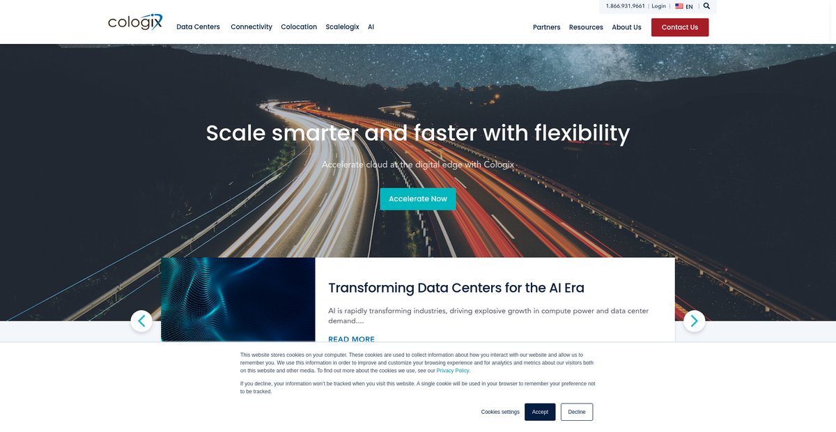 Data Center Colocation | Hyperscale Edge & Interconnection Solutions Screenshot