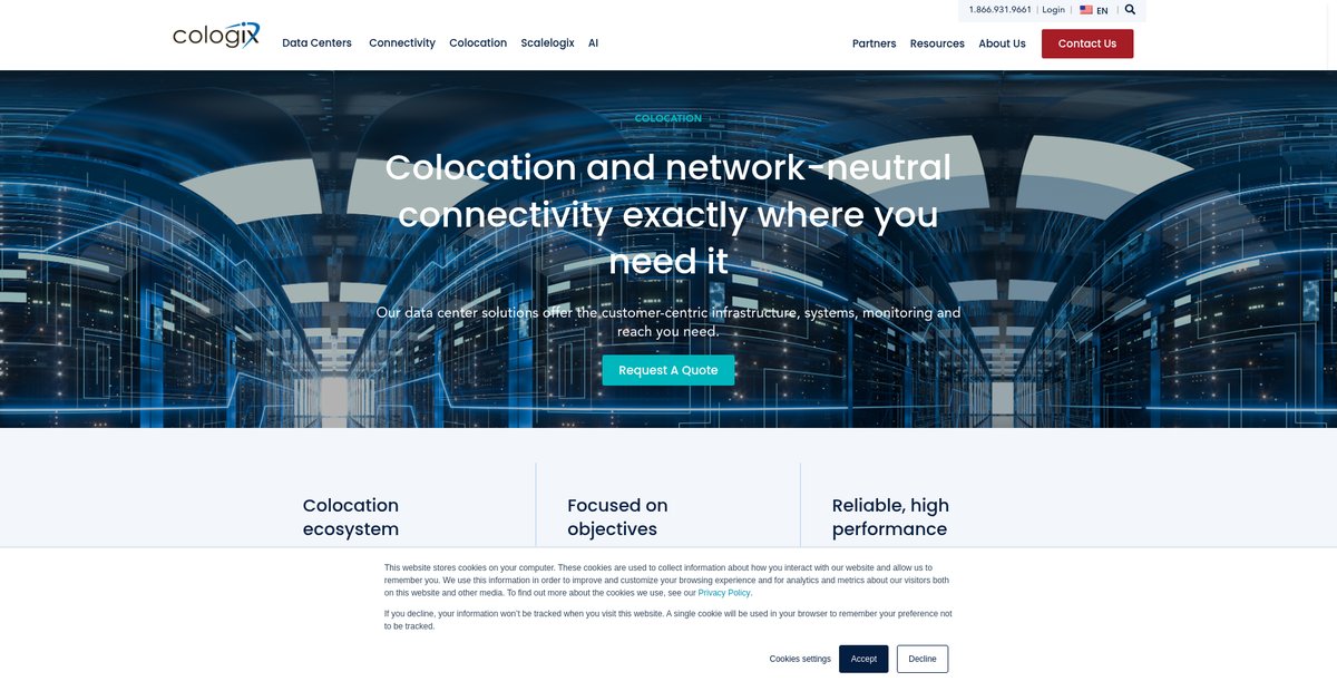 Data Center Colocation Platform | Cologix Screenshot