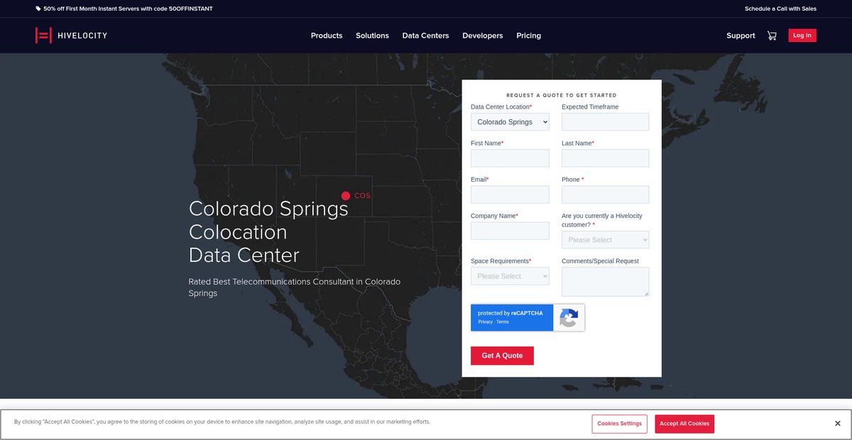 Colorado Springs Colocation Data Center Screenshot