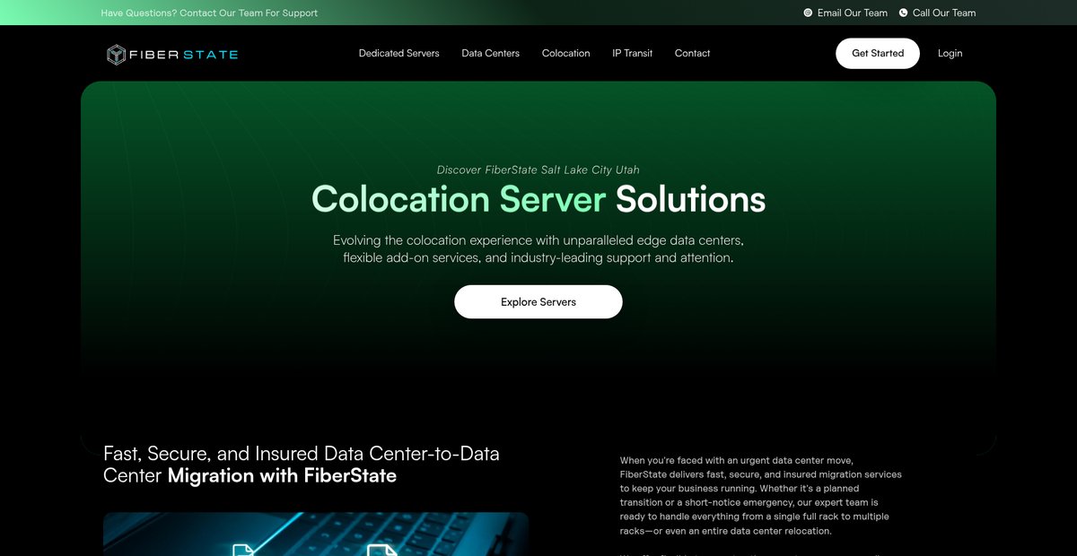 CoLocation Services | Secure and Scalable Data Center ... Screenshot
