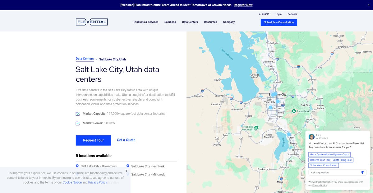 Salt Lake City Utah Data Centers & Colocation Screenshot