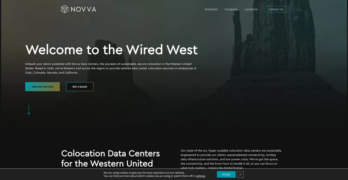 Colocation Data Centers in Utah, Colorado & Nevada | NOVVA Screenshot