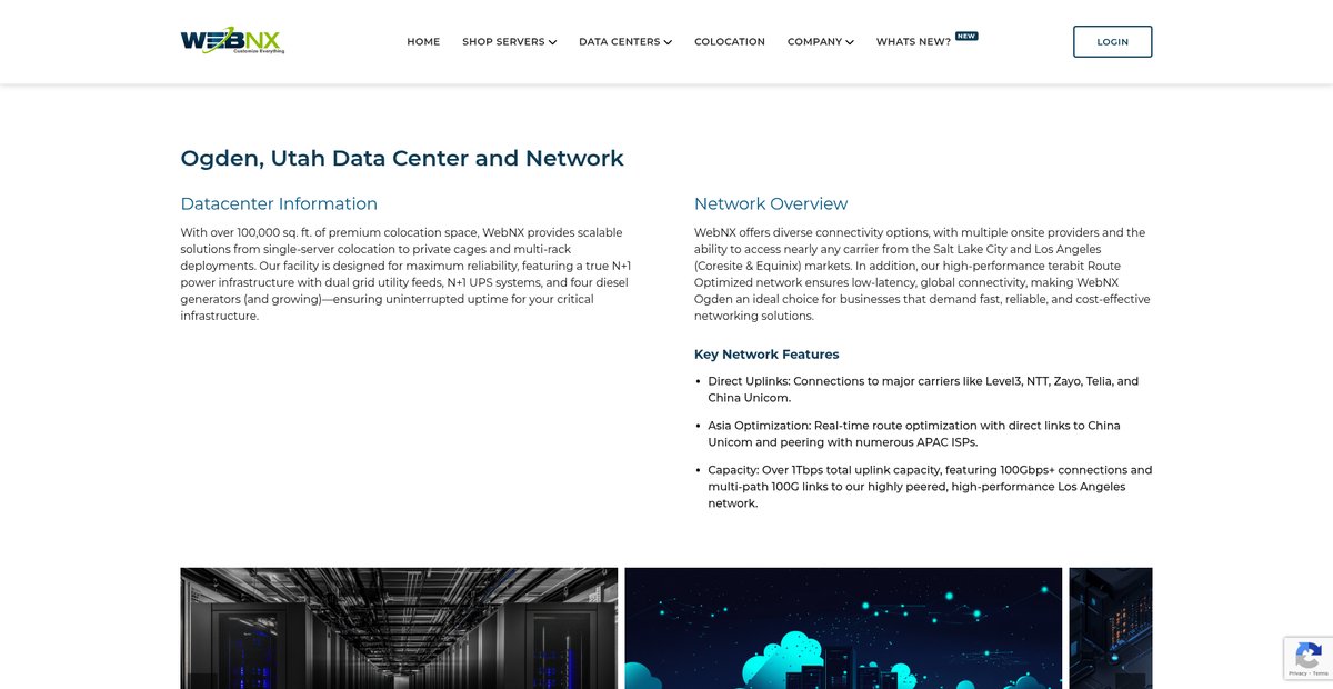 Ogden, Utah Data Center and Network Screenshot
