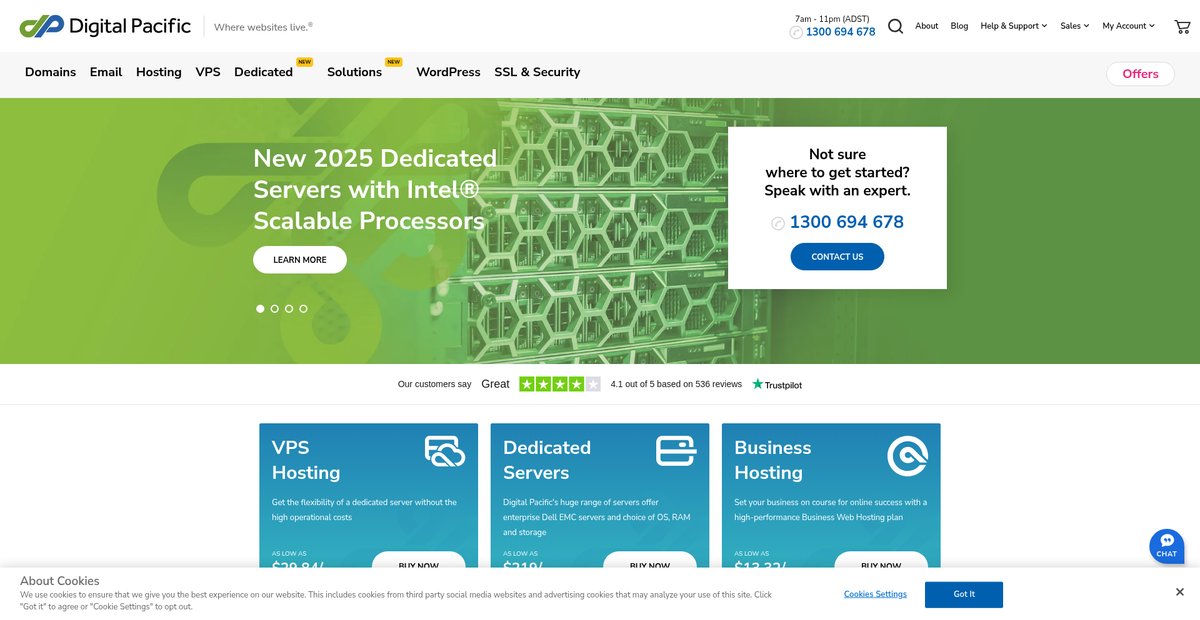 Digital Pacific Australia | Buy Domain and Hosting in Australia ... Screenshot