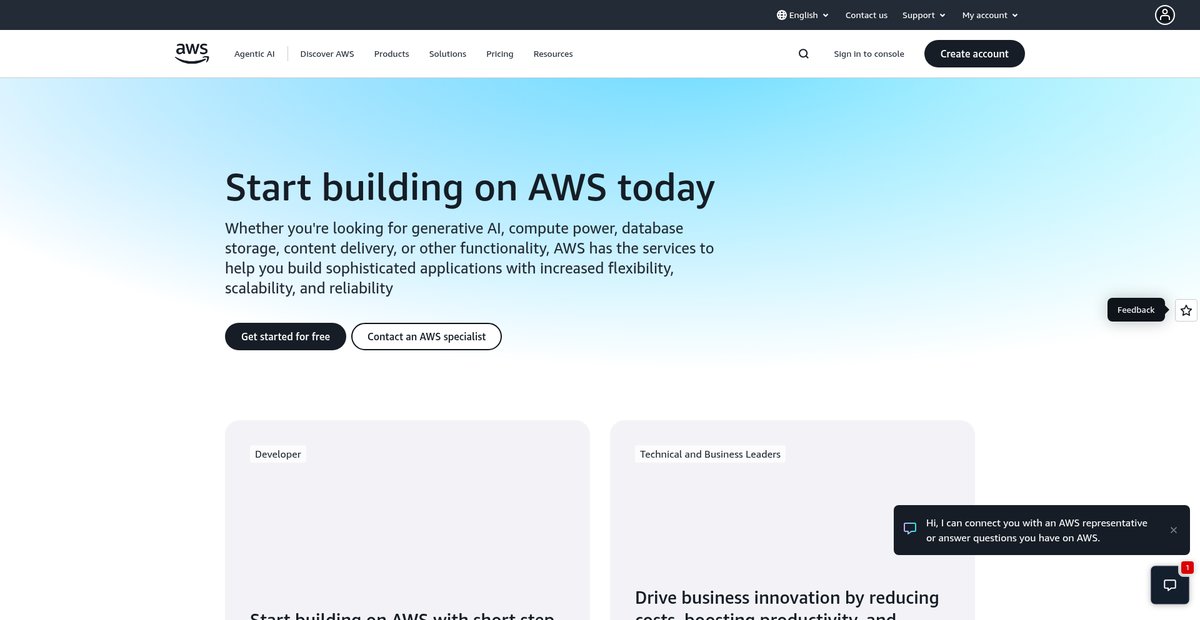 Cloud Computing Services - Amazon Web Services (AWS) Screenshot