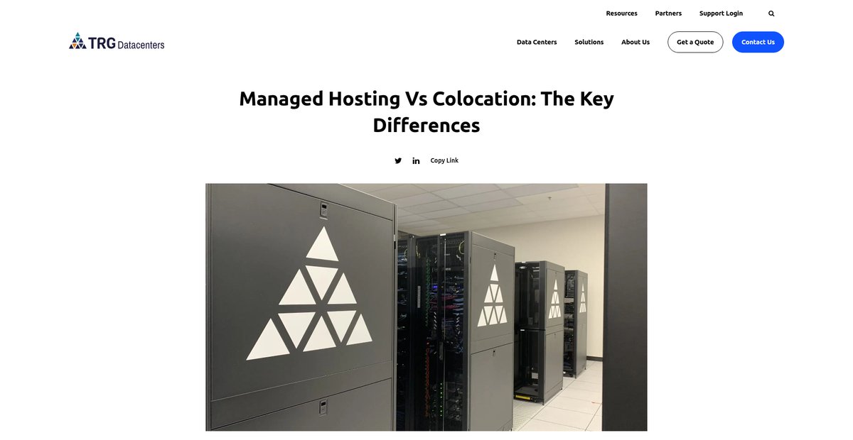 Managed Hosting vs Colocation Screenshot