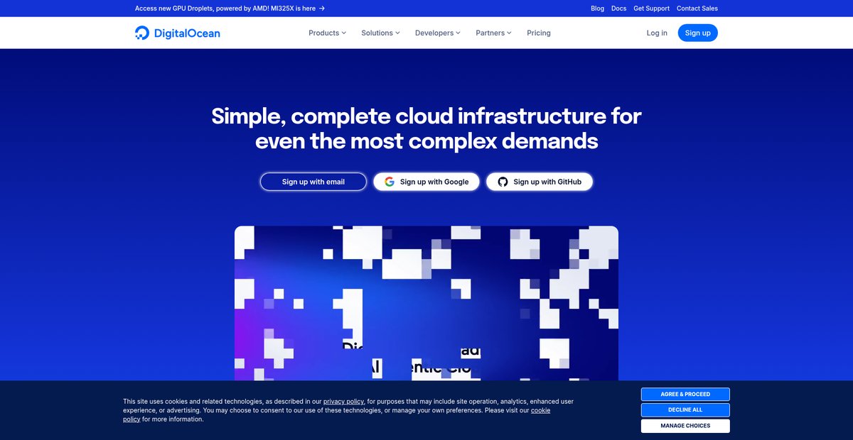 DigitalOcean | Cloud Infrastructure for Developers Screenshot