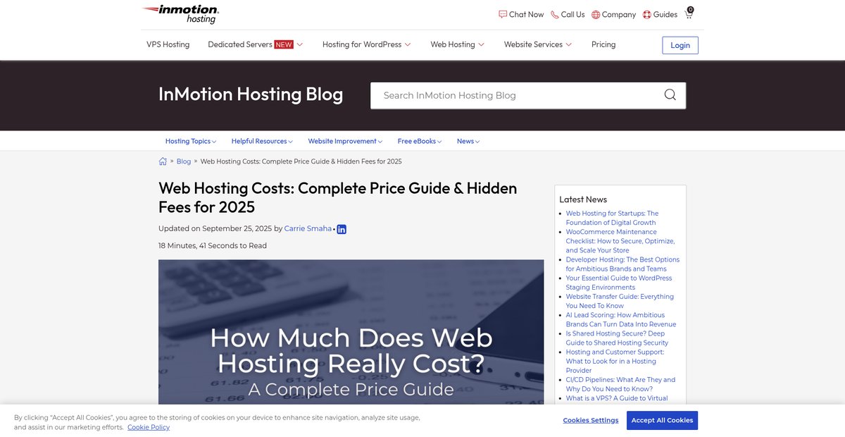Web Hosting Costs: Complete Price Guide & Hidden Fees ... Screenshot