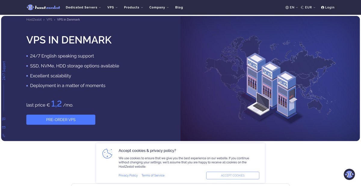 VPS Denmark Screenshot