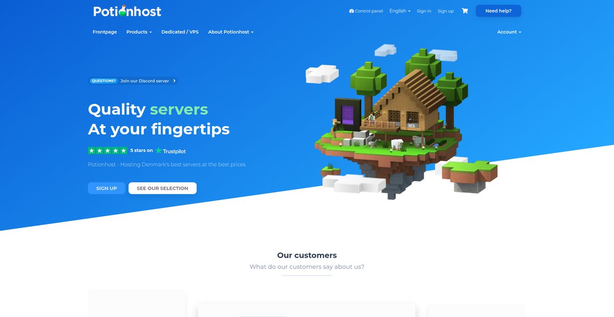 Danish hosting with quality servers at your fingertips Screenshot