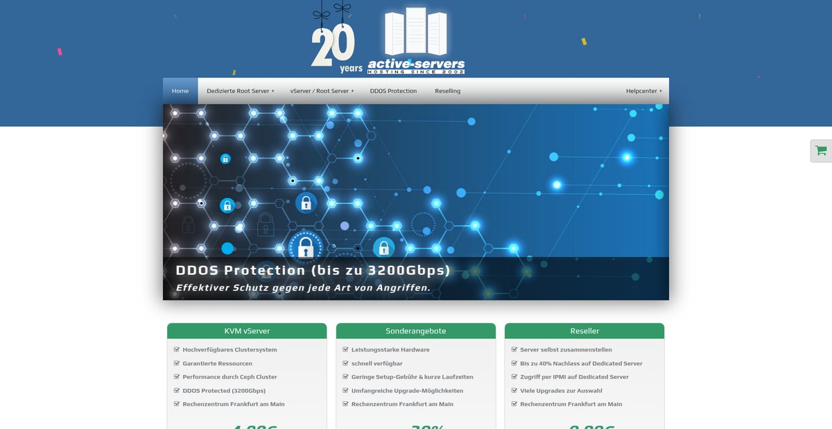active-servers – Rootserver, vServer, Colocation and many more! Screenshot