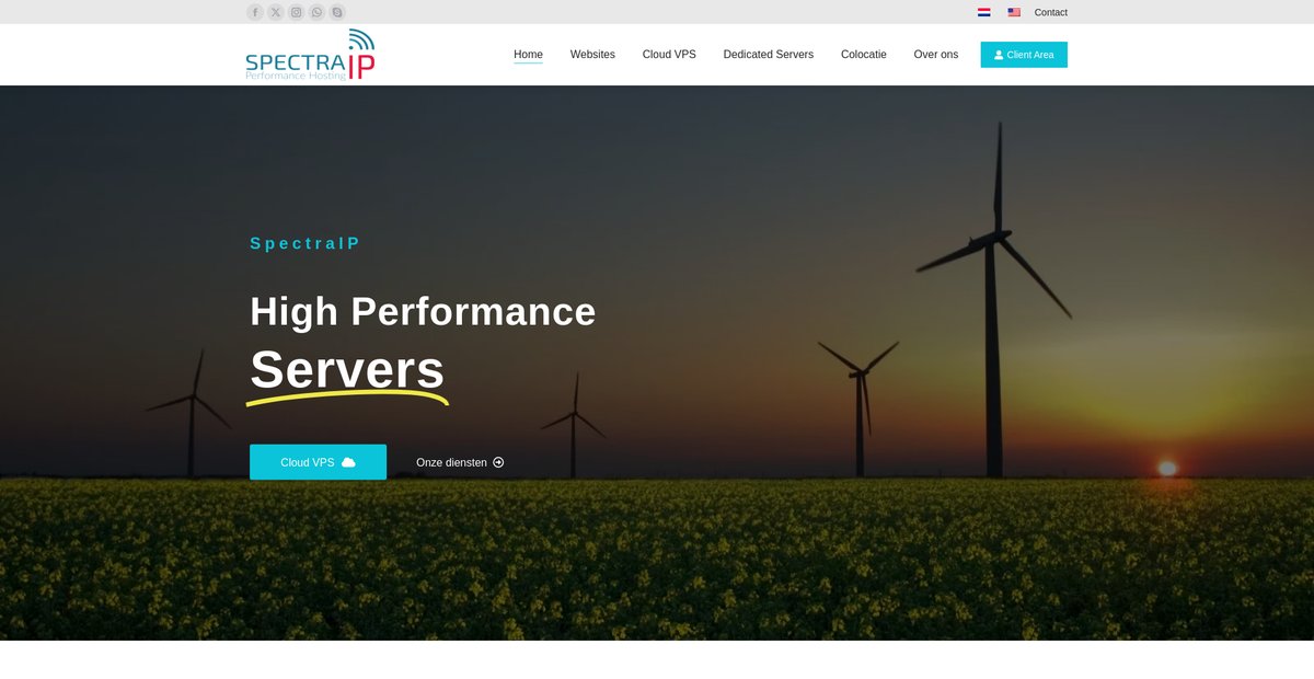 Reliable Hosting Solutions | Dedicated Servers, VPS & Colocation | SpectraIP Screenshot