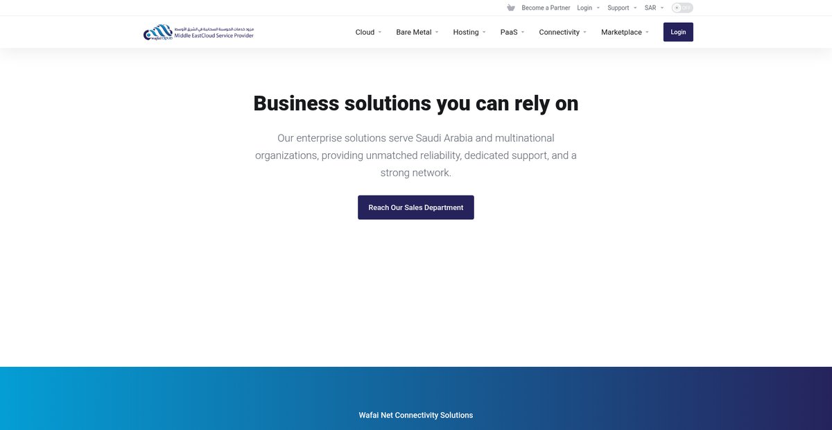 Cloud Server Provider Saudi Arabia | Cloud Solutions Saudi Arabia | Wafaicloud - WafaiCloud Screenshot